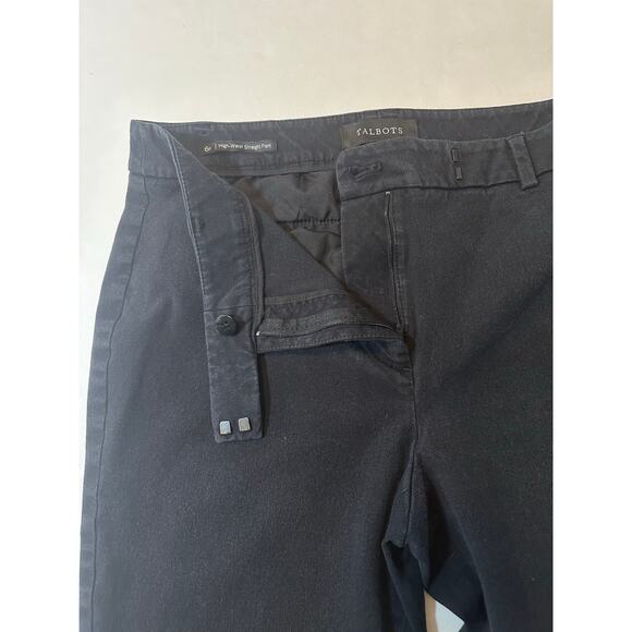 Talbots Pants Women’s Size 6P Black Flat Front High Waist Straight Pant Casual - Picture 5 of 8